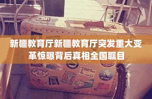 新疆教育厅新疆教育厅突发重大变革惊曝背后真相全国瞩目