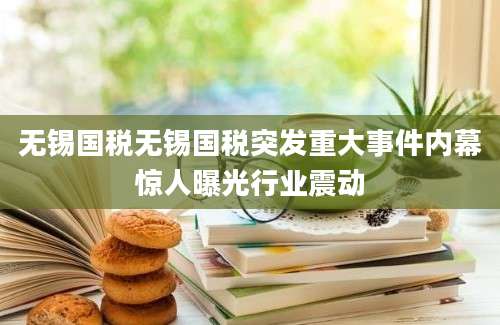 无锡国税无锡国税突发重大事件内幕惊人曝光行业震动