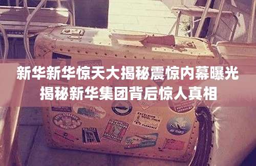 新华新华惊天大揭秘震惊内幕曝光揭秘新华集团背后惊人真相