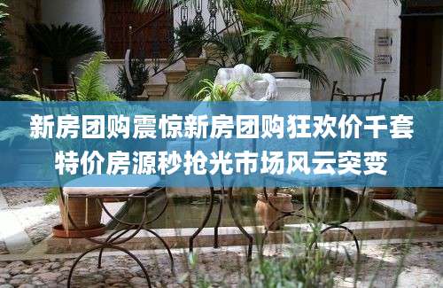 新房团购震惊新房团购狂欢价千套特价房源秒抢光市场风云突变
