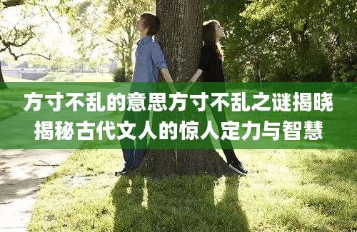 方寸不乱的意思方寸不乱之谜揭晓揭秘古代文人的惊人定力与智慧