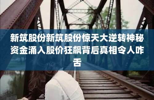 新筑股份新筑股份惊天大逆转神秘资金涌入股价狂飙背后真相令人咋舌