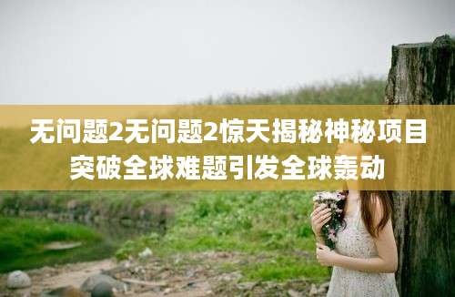 无问题2无问题2惊天揭秘神秘项目突破全球难题引发全球轰动