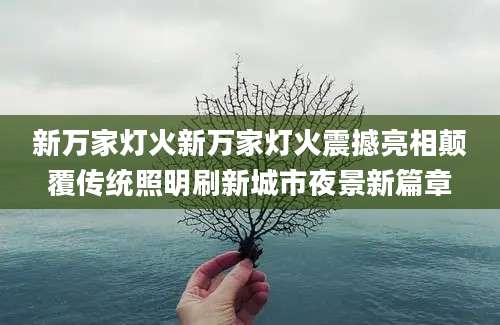 新万家灯火新万家灯火震撼亮相颠覆传统照明刷新城市夜景新篇章