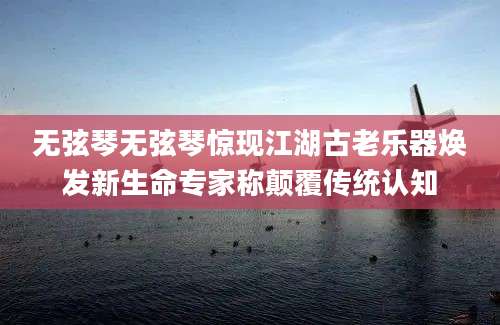 无弦琴无弦琴惊现江湖古老乐器焕发新生命专家称颠覆传统认知