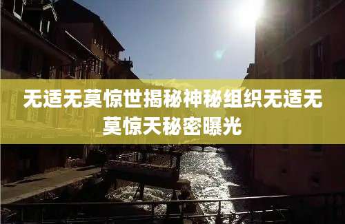 无适无莫惊世揭秘神秘组织无适无莫惊天秘密曝光