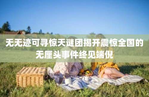无无迹可寻惊天谜团揭开震惊全国的无厘头事件终见端倪